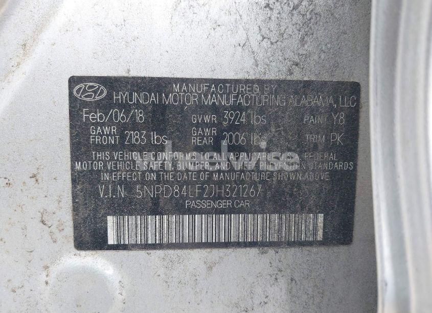 Photo 9 of 2018 Hyundai Elantra SEL (VIN 5NPD84LF2JH321267)