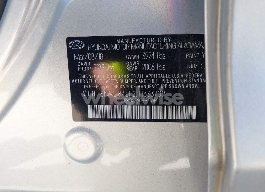 Photo 9 of 2018 Hyundai Elantra SEL (VIN 5NPD84LF2JH333709)