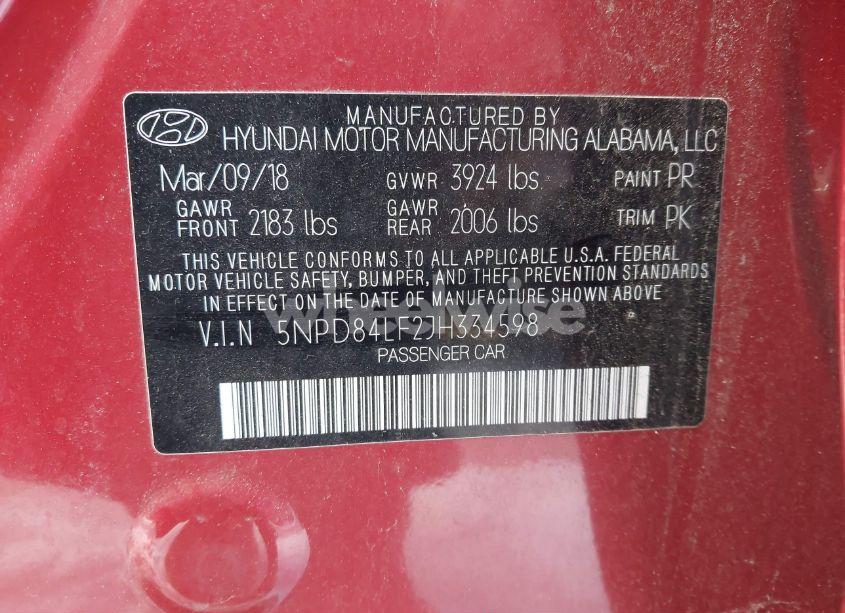 Photo 9 of 2018 Hyundai Elantra SEL (VIN 5NPD84LF2JH334598)