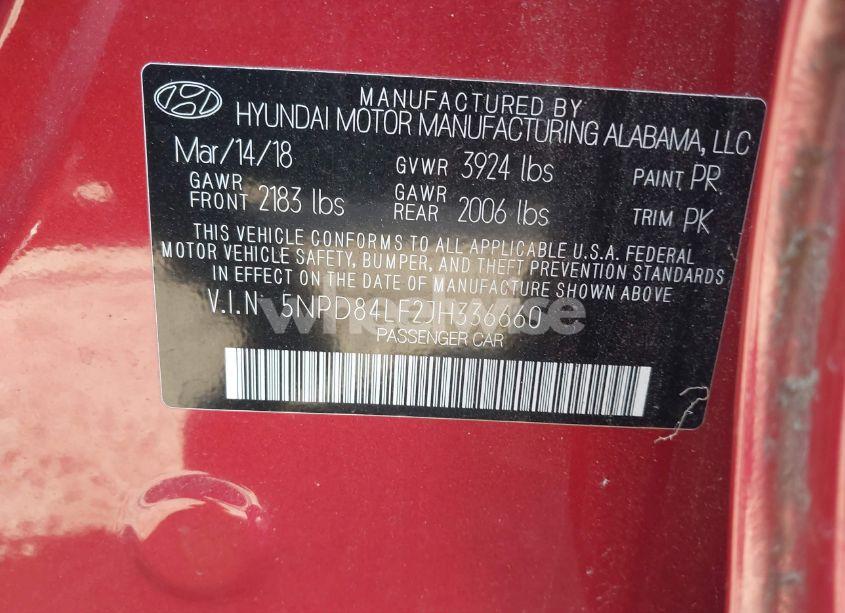 Photo 9 of 2018 Hyundai Elantra SEL (VIN 5NPD84LF2JH336660)