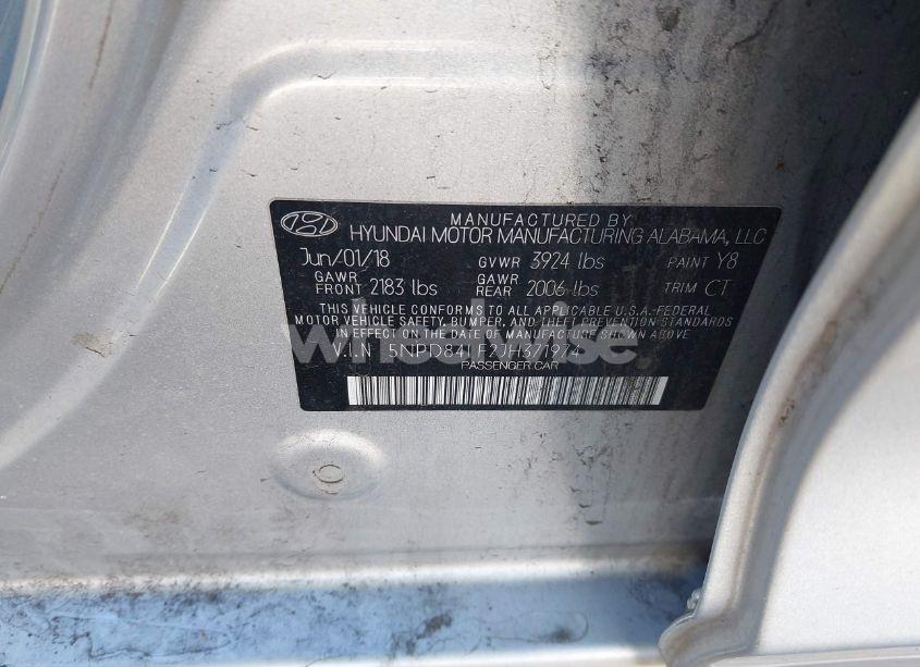 Photo 9 of 2018 Hyundai Elantra SEL (VIN 5NPD84LF2JH371974)