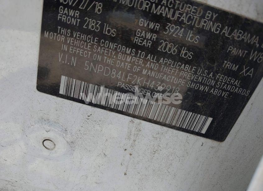 Photo 9 of 2019 Hyundai Elantra SEL (VIN 5NPD84LF2KH439918)