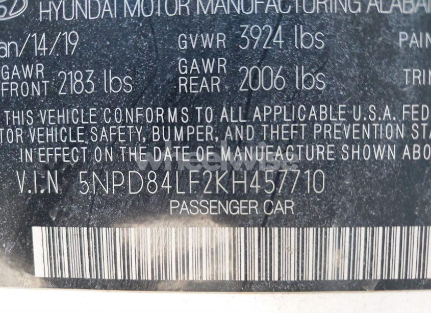 Photo 9 of 2019 Hyundai Elantra VALUE EDITION (VIN 5NPD84LF2KH457710)