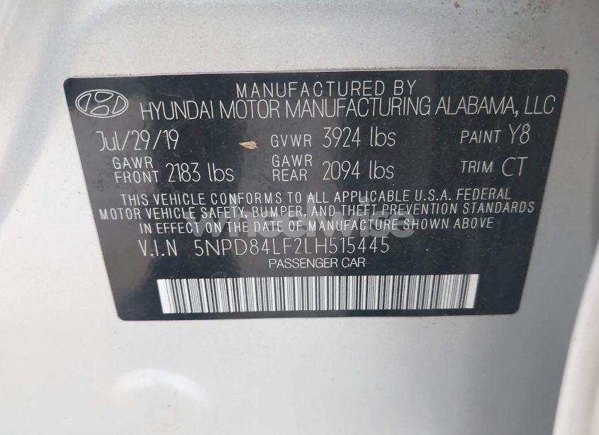 Photo 9 of 2020 Hyundai Elantra SEL (VIN 5NPD84LF2LH515445)
