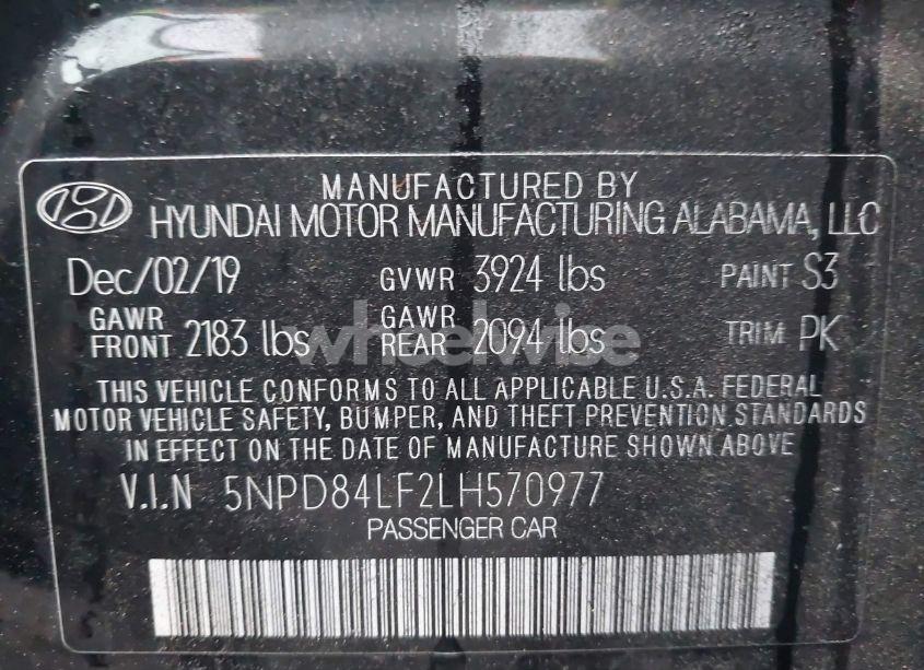 Photo 9 of 2020 Hyundai Elantra SEL (VIN 5NPD84LF2LH570977)