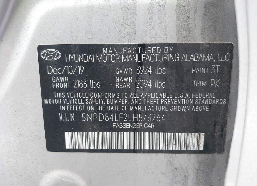 Photo 9 of 2020 Hyundai Elantra SEL (VIN 5NPD84LF2LH573264)