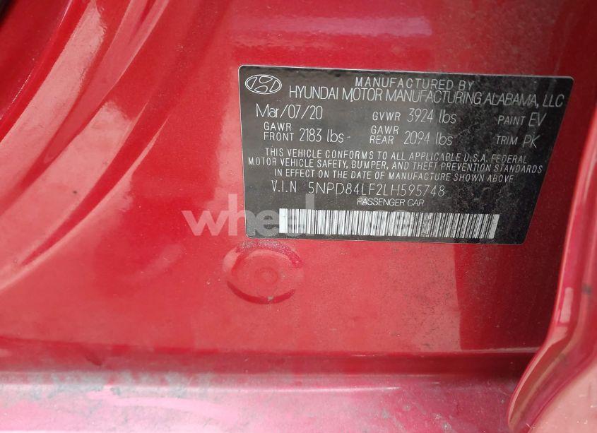 Photo 9 of 2020 Hyundai Elantra SEL (VIN 5NPD84LF2LH595748)