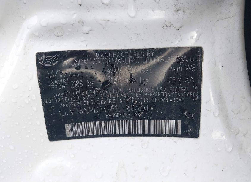 Photo 9 of 2020 Hyundai Elantra VALUE EDITION (VIN 5NPD84LF2LH607851)