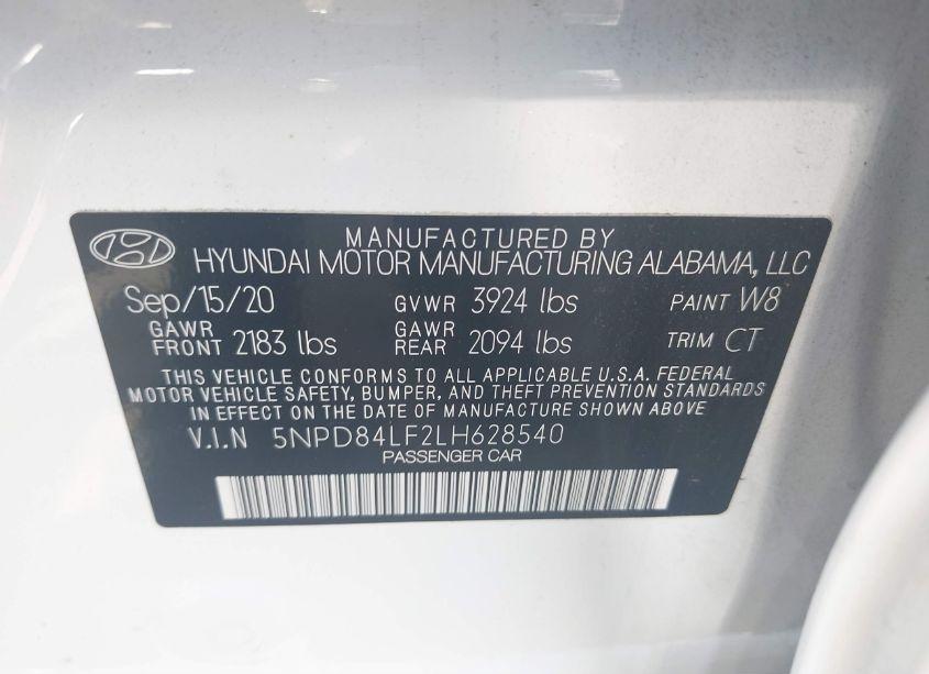 Photo 9 of 2020 Hyundai Elantra SEL (VIN 5NPD84LF2LH628540)