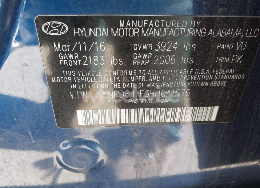 Photo 9 of 2017 Hyundai Elantra SE (VIN 5NPD84LF3HH041576)