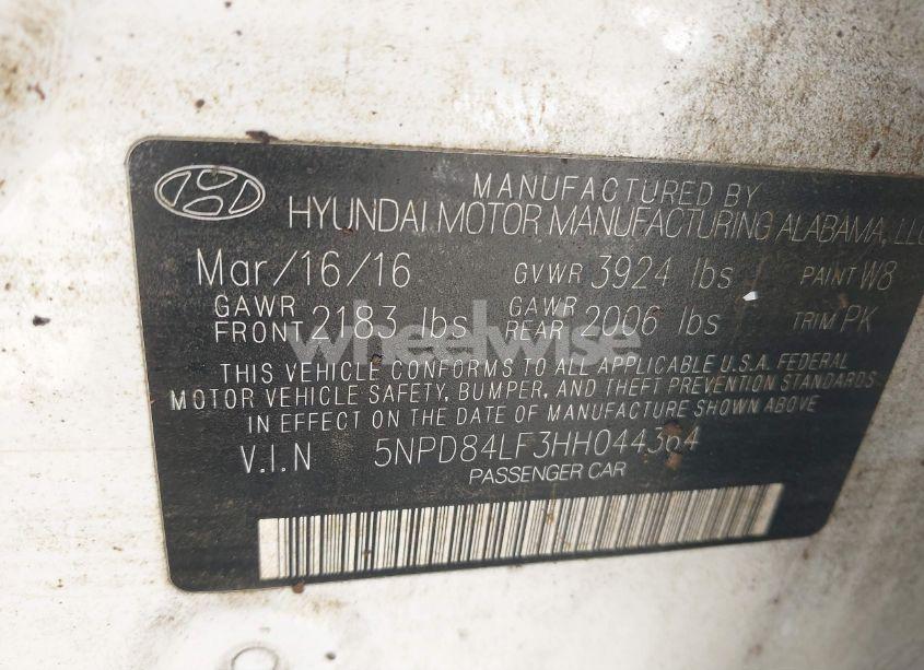 Photo 9 of 2017 Hyundai Elantra SE (VIN 5NPD84LF3HH044364)