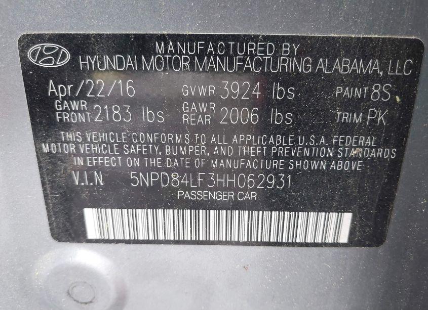 Photo 9 of 2017 Hyundai Elantra SE (VIN 5NPD84LF3HH062931)