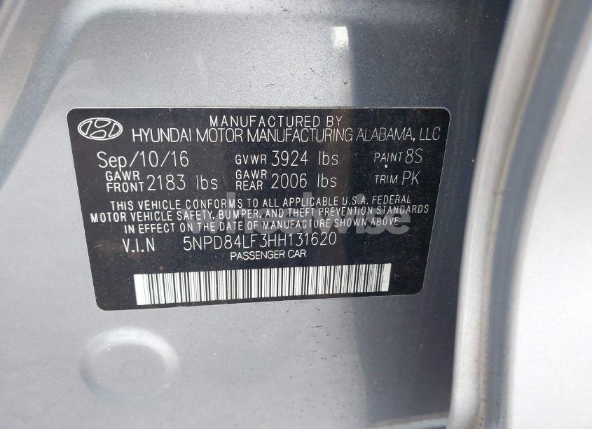 Photo 9 of 2017 Hyundai Elantra SE (VIN 5NPD84LF3HH131620)