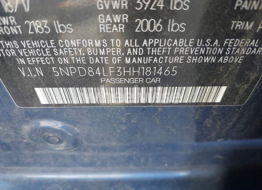 Photo 9 of 2017 Hyundai Elantra SE (VIN 5NPD84LF3HH181465)