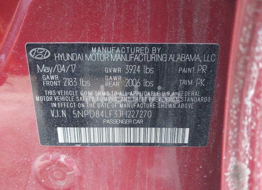 Photo 9 of 2018 Hyundai Elantra SEL (VIN 5NPD84LF3JH227270)