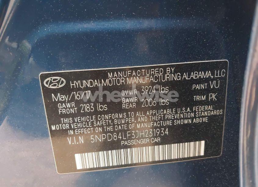 Photo 9 of 2018 Hyundai Elantra SEL (VIN 5NPD84LF3JH231934)