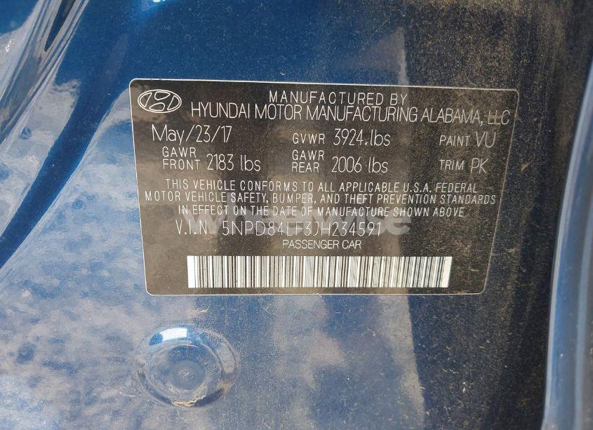 Photo 9 of 2018 Hyundai Elantra SEL (VIN 5NPD84LF3JH234591)