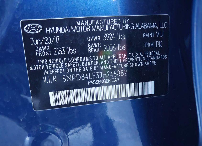 Photo 9 of 2018 Hyundai Elantra SEL (VIN 5NPD84LF3JH245882)