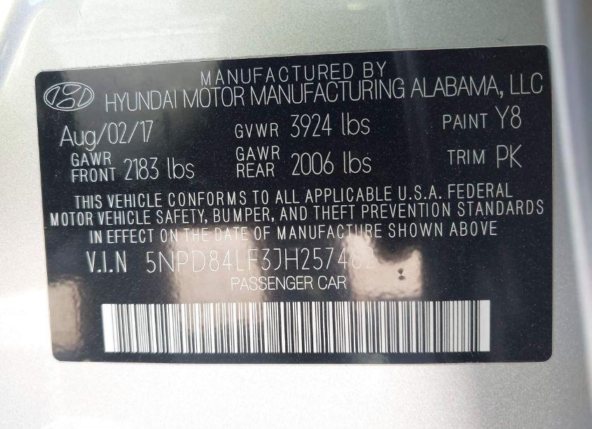 Photo 9 of 2018 Hyundai Elantra SEL (VIN 5NPD84LF3JH257482)