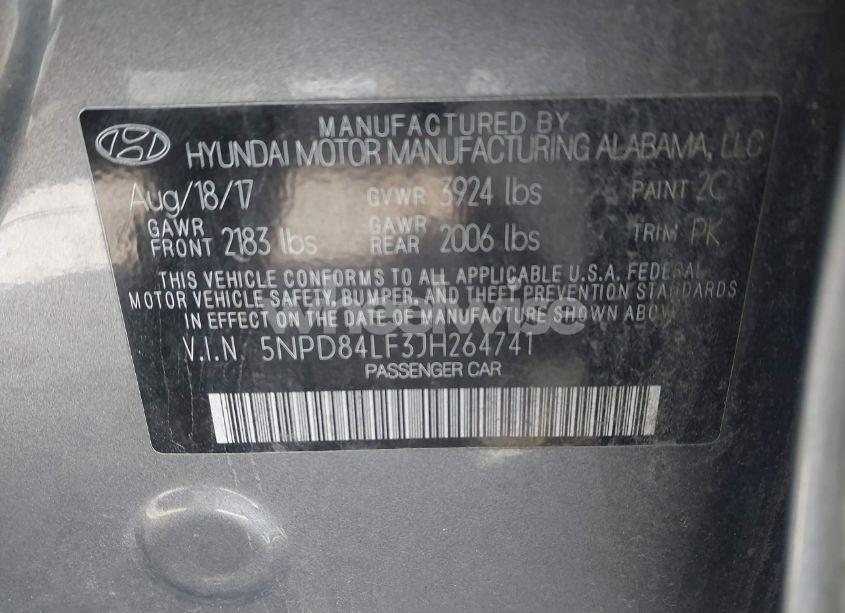 Photo 9 of 2018 Hyundai Elantra SEL (VIN 5NPD84LF3JH264741)