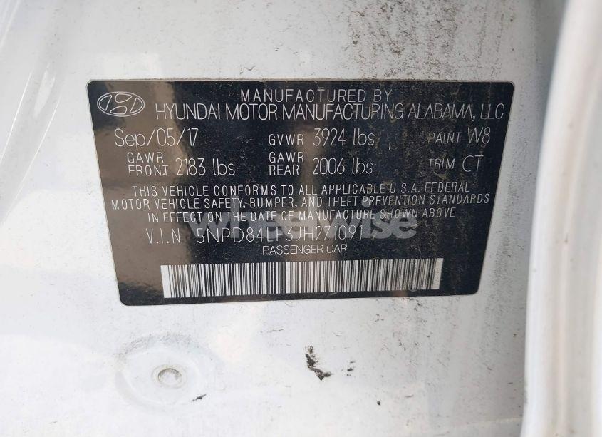 Photo 9 of 2018 Hyundai Elantra SEL (VIN 5NPD84LF3JH271091)