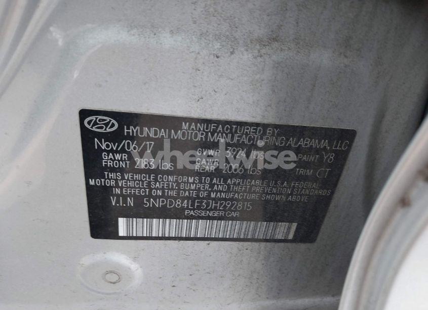 Photo 9 of 2018 Hyundai Elantra SEL (VIN 5NPD84LF3JH292815)