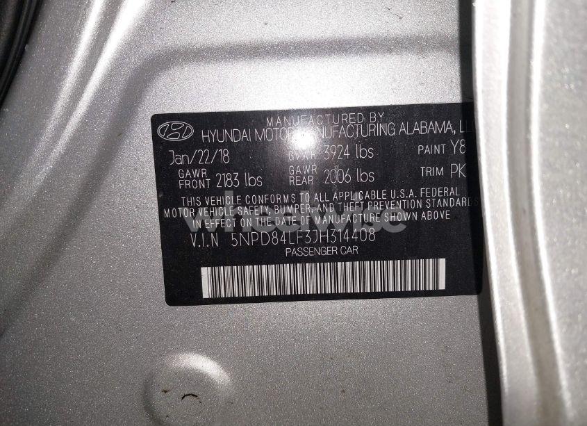 Photo 9 of 2018 Hyundai Elantra SEL (VIN 5NPD84LF3JH314408)