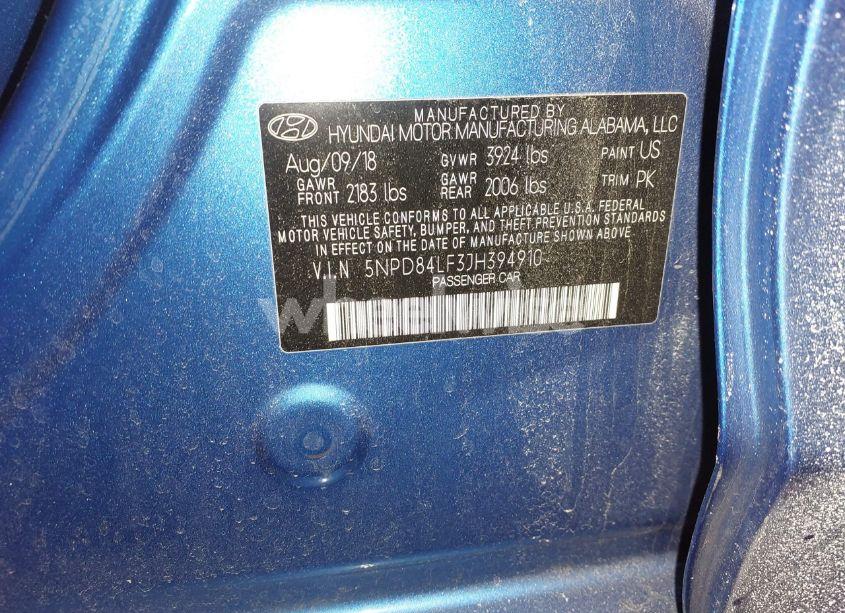 Photo 9 of 2018 Hyundai Elantra SEL (VIN 5NPD84LF3JH394910)