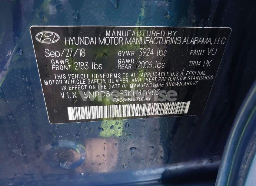 Photo 9 of 2019 Hyundai Elantra SEL (VIN 5NPD84LF3KH411903)