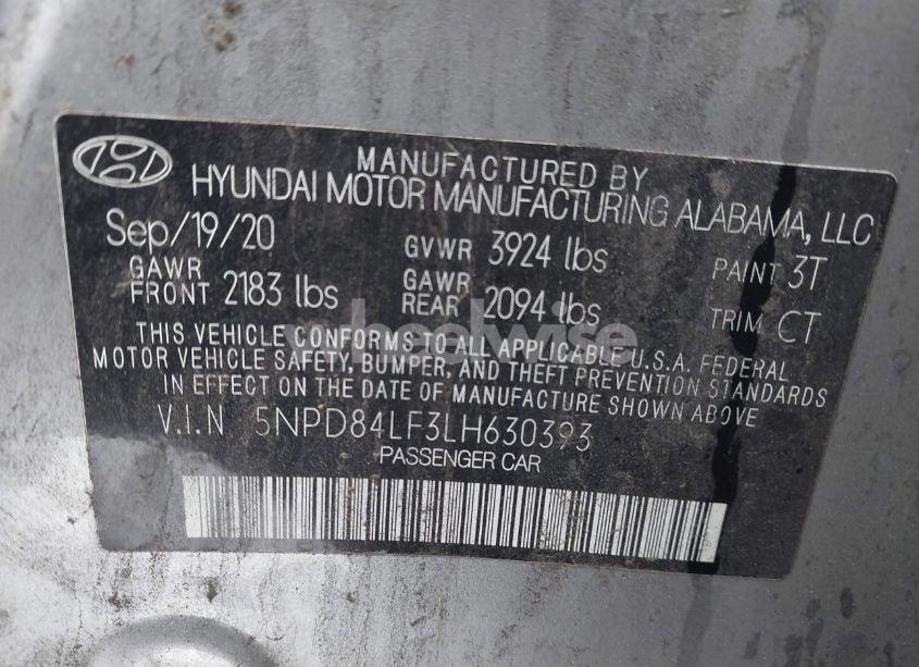 Photo 9 of 2020 Hyundai Elantra VALUE EDITION (VIN 5NPD84LF3LH630393)