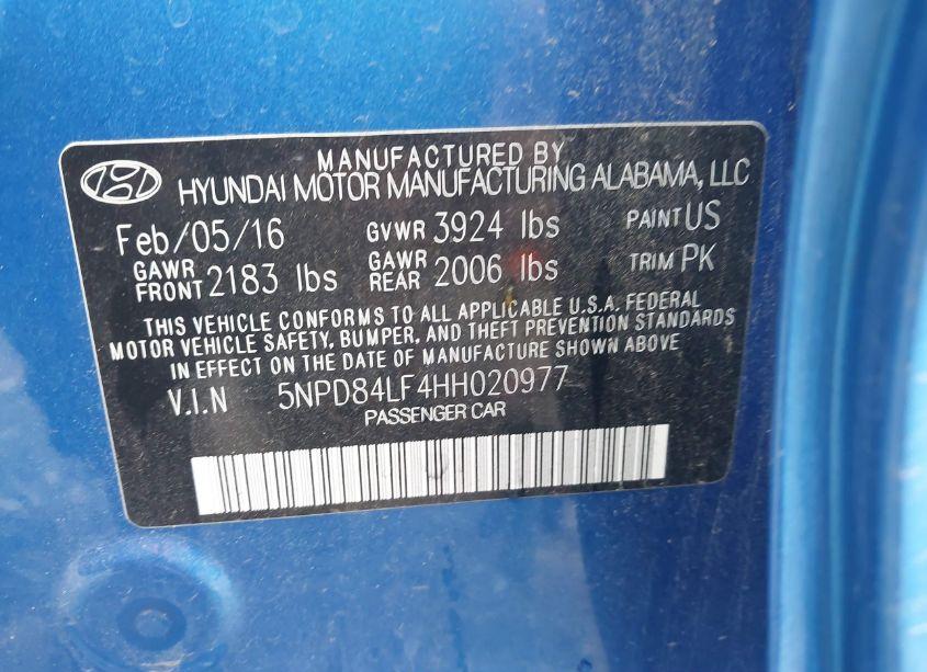 Photo 9 of 2017 Hyundai Elantra SE (VIN 5NPD84LF4HH020977)