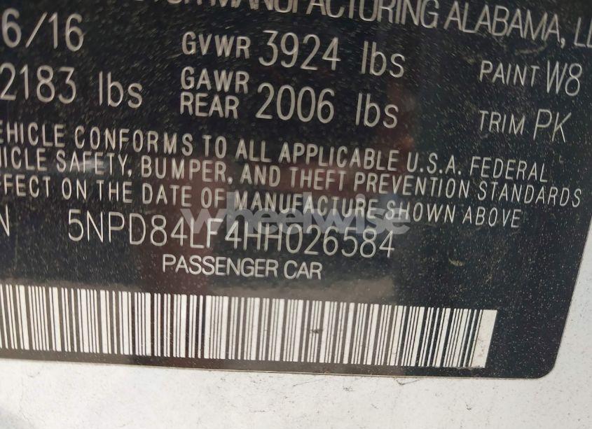 Photo 9 of 2017 Hyundai Elantra SE (VIN 5NPD84LF4HH026584)