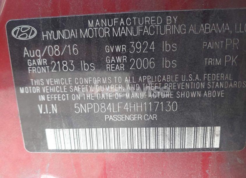 Photo 9 of 2017 Hyundai Elantra SE (VIN 5NPD84LF4HH117130)