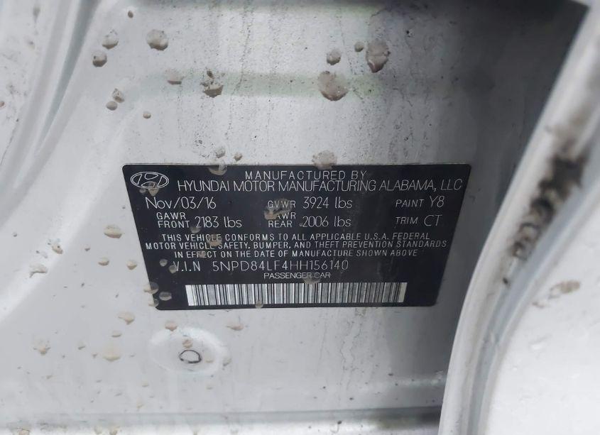 Photo 9 of 2017 Hyundai Elantra VALUE EDITION (VIN 5NPD84LF4HH156140)