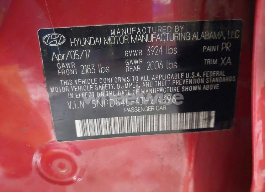 Photo 9 of 2018 Hyundai Elantra SEL (VIN 5NPD84LF4JH214396)