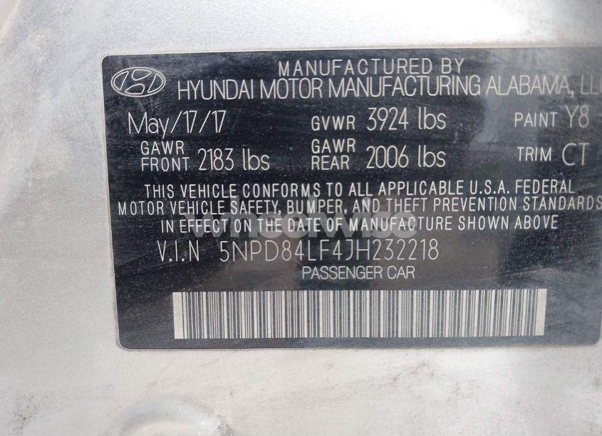 Photo 9 of 2018 Hyundai Elantra SEL (VIN 5NPD84LF4JH232218)