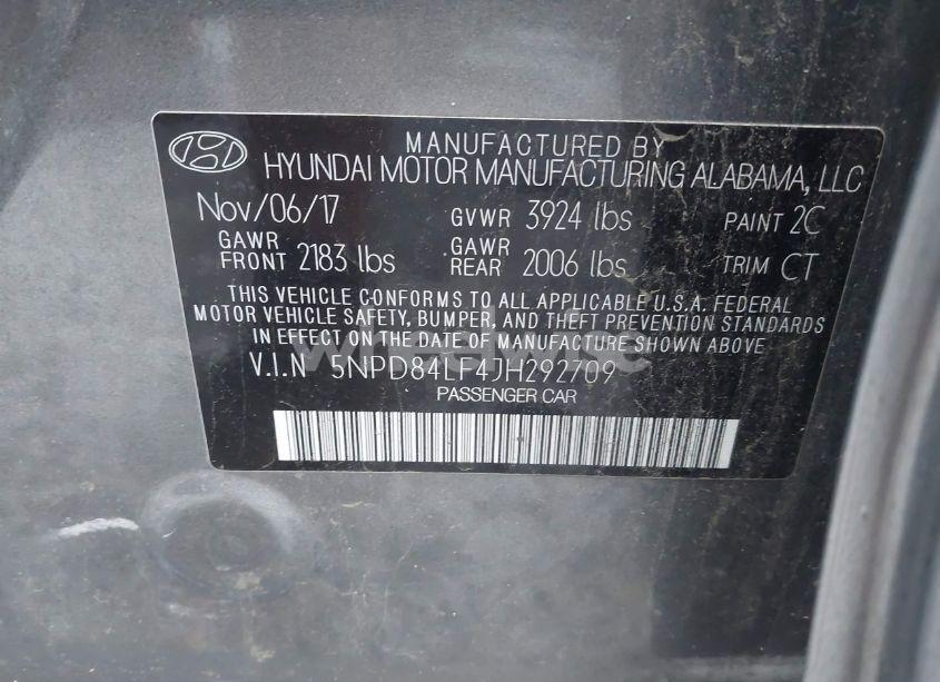 Photo 9 of 2018 Hyundai Elantra SEL (VIN 5NPD84LF4JH292709)