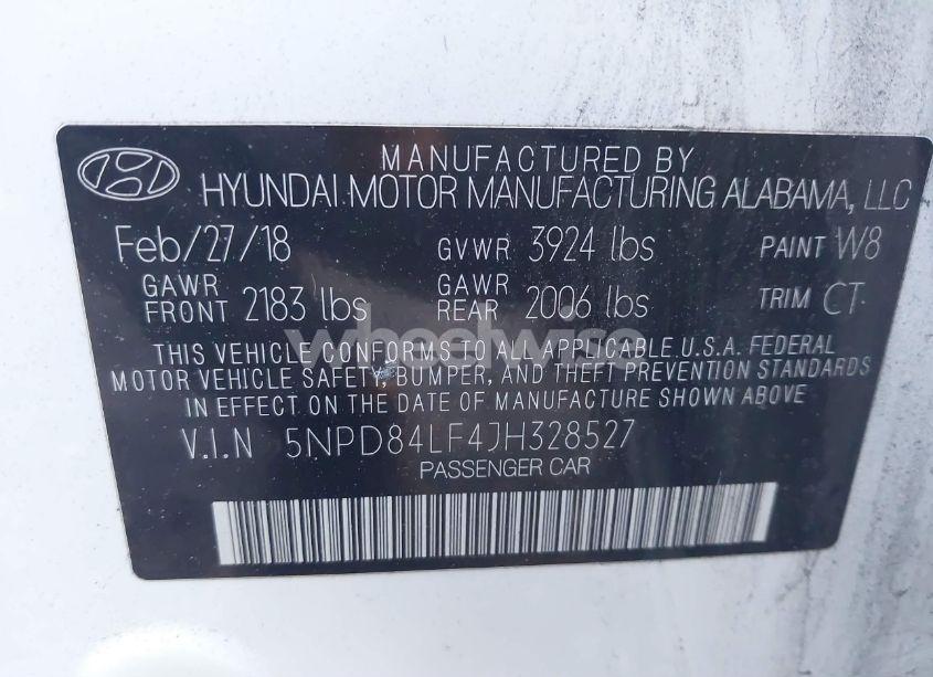 Photo 9 of 2018 Hyundai Elantra SEL (VIN 5NPD84LF4JH328527)