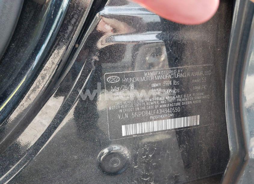 Photo 9 of 2018 Hyundai Elantra SEL (VIN 5NPD84LF4JH340550)