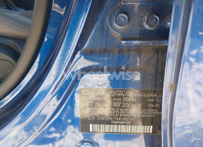 Photo 9 of 2019 Hyundai Elantra SEL (VIN 5NPD84LF4KH427141)