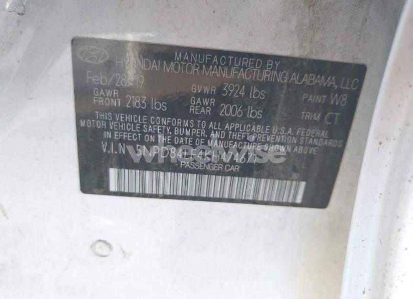 Photo 9 of 2019 Hyundai Elantra VALUE EDITION (VIN 5NPD84LF4KH474671)