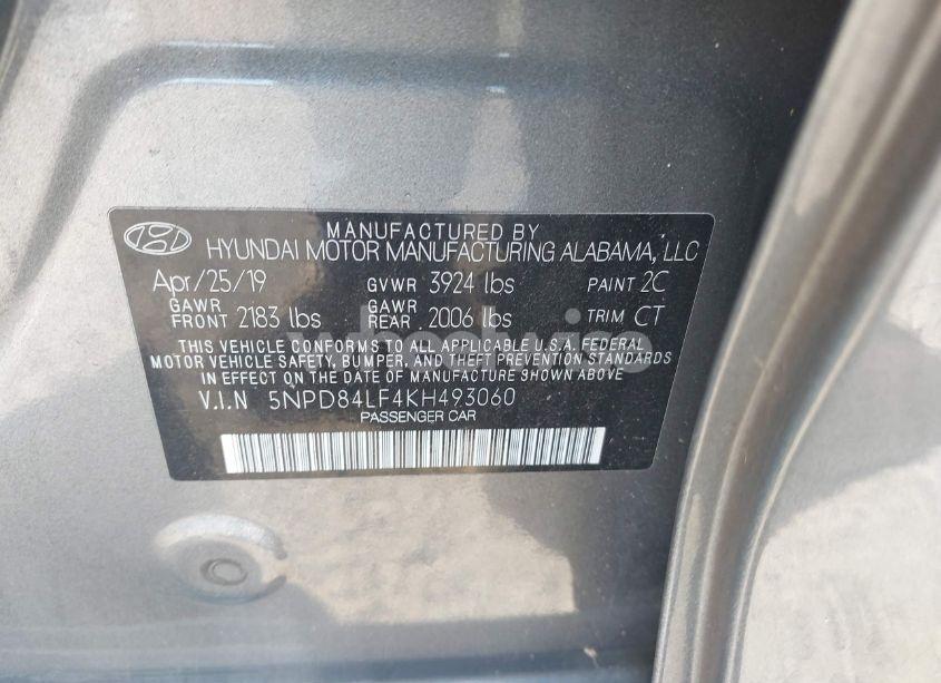 Photo 9 of 2019 Hyundai Elantra SEL (VIN 5NPD84LF4KH493060)