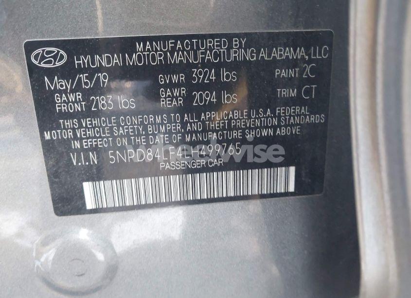 Photo 9 of 2020 Hyundai Elantra VALUE EDITION (VIN 5NPD84LF4LH499765)