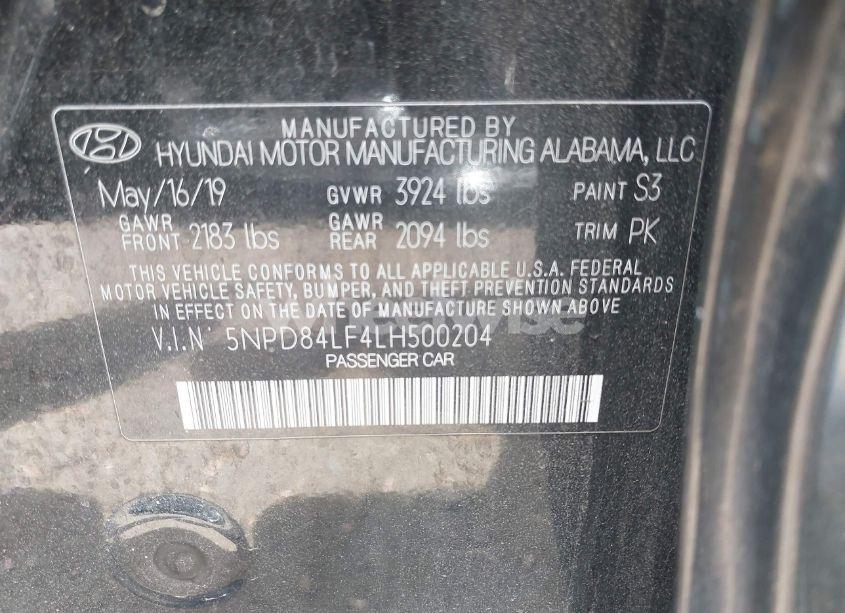 Photo 9 of 2020 Hyundai Elantra VALUE EDITION (VIN 5NPD84LF4LH500204)