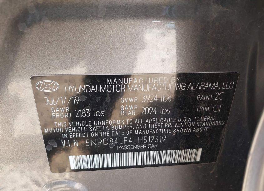 Photo 9 of 2020 Hyundai Elantra SEL (VIN 5NPD84LF4LH512319)