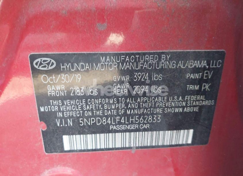 Photo 9 of 2020 Hyundai Elantra SEL (VIN 5NPD84LF4LH562833)