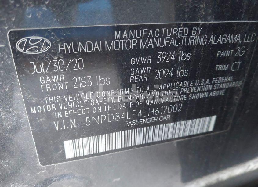 Photo 9 of 2020 Hyundai Elantra SEL (VIN 5NPD84LF4LH612002)