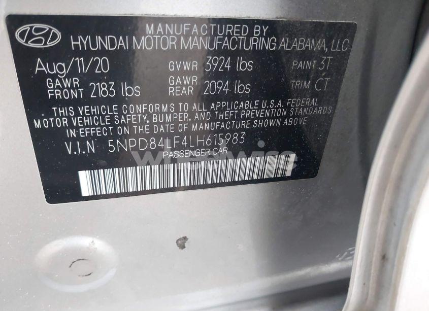 Photo 9 of 2020 Hyundai Elantra VALUE EDITION (VIN 5NPD84LF4LH615983)