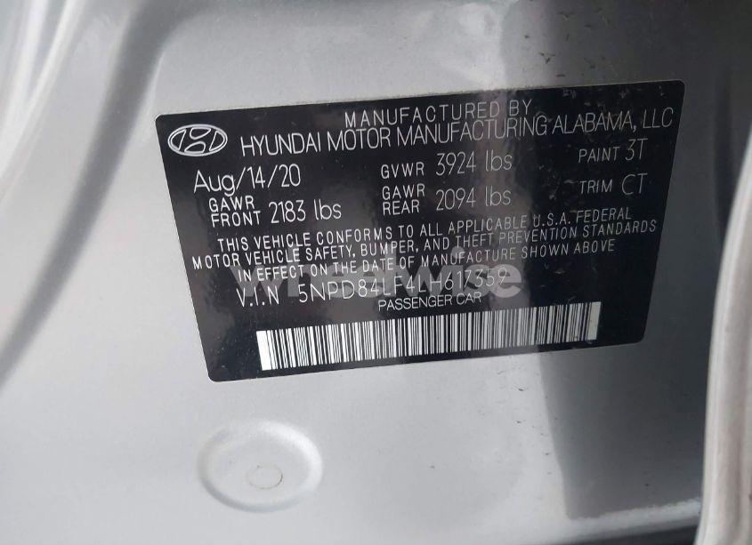 Photo 9 of 2020 Hyundai Elantra VALUE EDITION (VIN 5NPD84LF4LH617359)