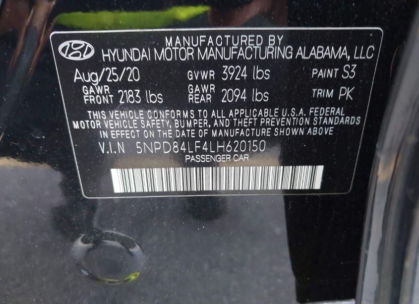 Photo 9 of 2020 Hyundai Elantra SEL (VIN 5NPD84LF4LH620150)